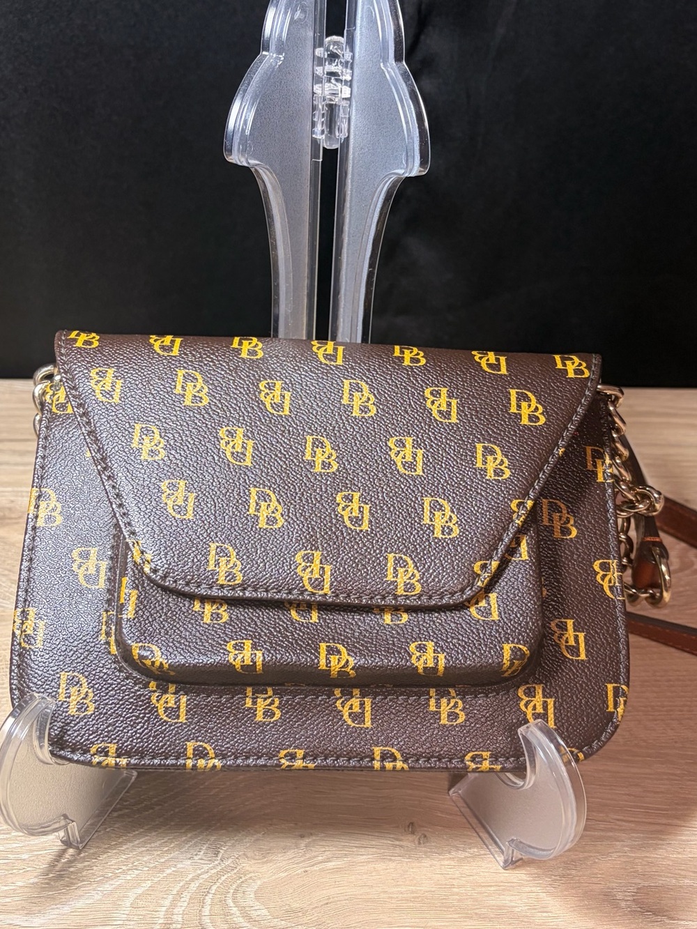 DB Monogram Brown Crossbody Bag